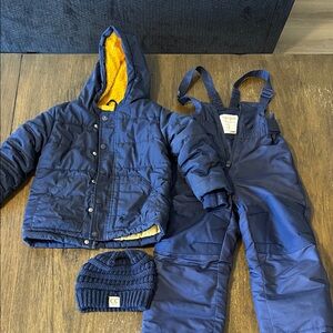 Navy Blue Cat & Jack Winter Jacket & Snow Pants Set
